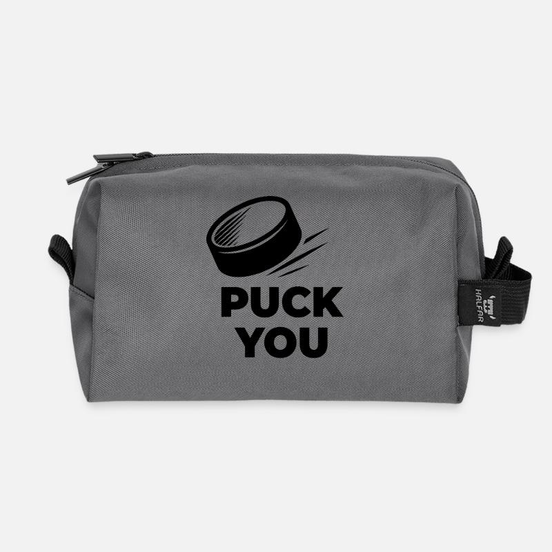 PUCK_YOU - Recycled Toiletry Zip Bag - anthracite