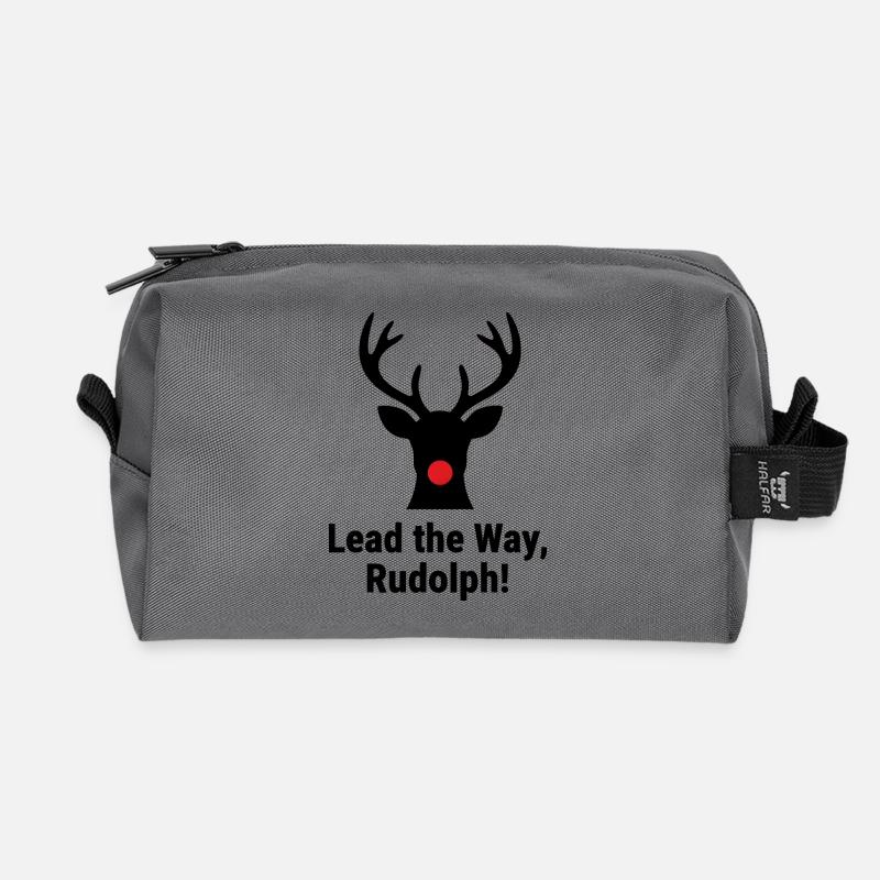 Lead the Way, Rudolph! - Recycelte Kulturtasche - Anthrazit