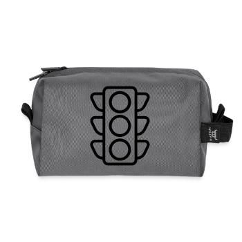 Traffic light - Recycled Toiletry Zip Bag - anthracite - Front