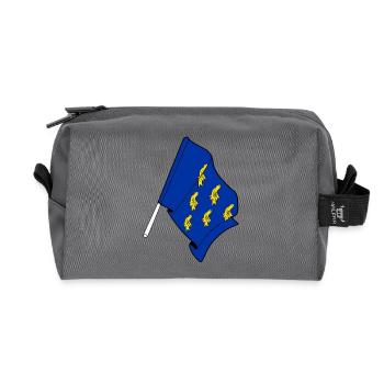 Drapeau du West Sussex - Trousse de toilette en tissu recyclé - anthracite - Devant