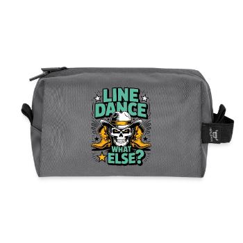 Line Dance What Else? - Recycelte Kulturtasche - Anthrazit - Vorne
