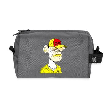 Bonnet de la Rebelle de la rue des singes - Trousse de toilette en tissu recyclé - anthracite - Devant