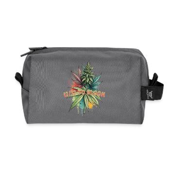 12/12 avant de floraison - Trousse de toilette en tissu recyclé - anthracite - Devant