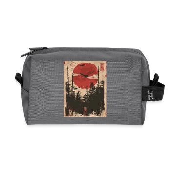 Roter Sonnenwald Ukiyo-e Waldlandschaft - Recycelte Kulturtasche - Anthrazit - Vorne