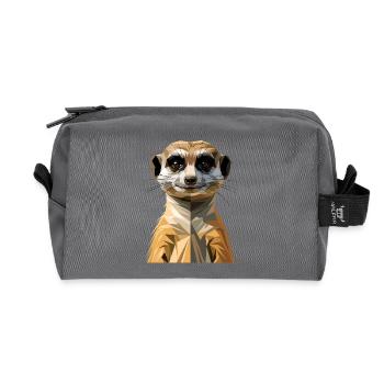 Suricate Suricate Douce Mangouste Suricate - Trousse de toilette en tissu recyclé - anthracite - Devant