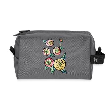 Buntglas-Bloom-Trio - Recycelte Kulturtasche - Anthrazit - Vorne