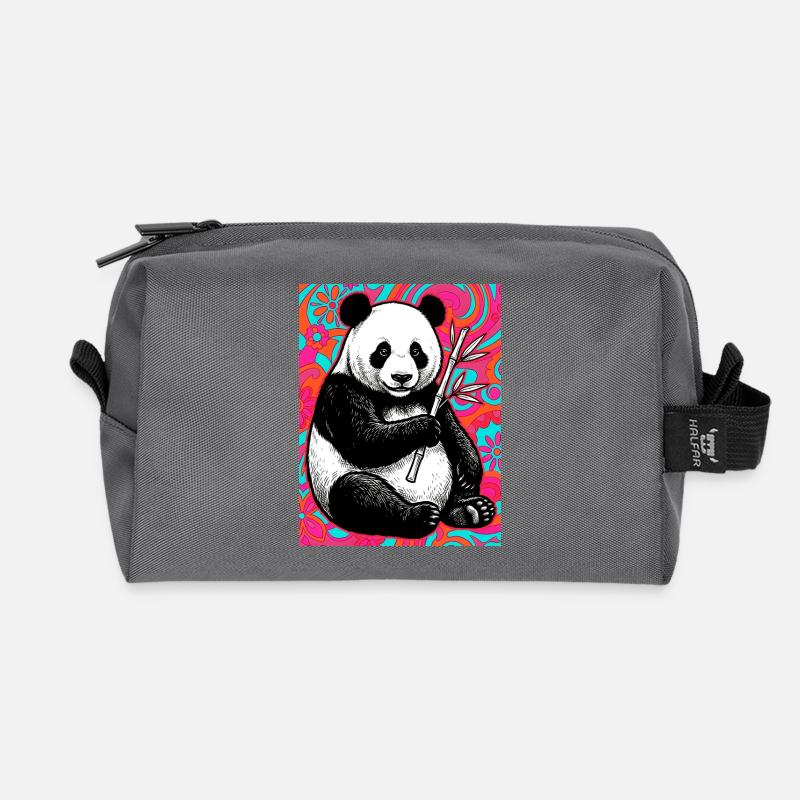 Panda - Recycelte Kulturtasche - Anthrazit