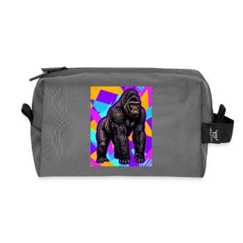 gorilla - Recycled Toiletry Zip Bag - anthracite - Front