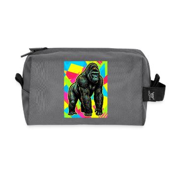 gorilla - Recycled Toiletry Zip Bag - anthracite - Front