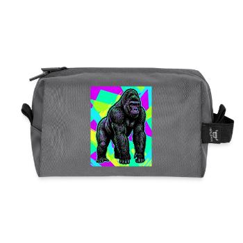 gorilla - Recycled Toiletry Zip Bag - anthracite - Front