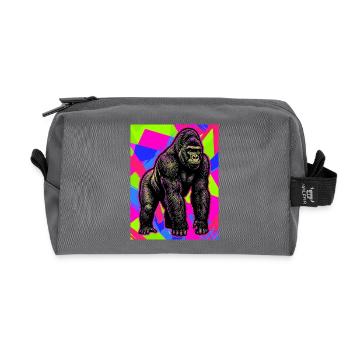 gorilla - Recycled Toiletry Zip Bag - anthracite - Front