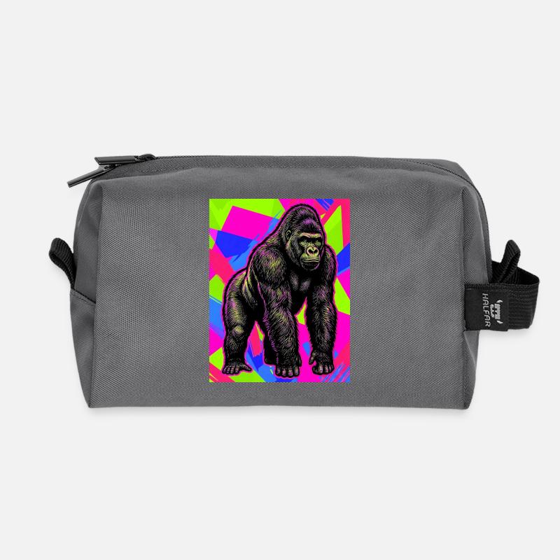 Gorilla - Recycelte Kulturtasche - Anthrazit