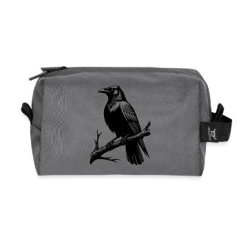 Crow - Recycled Toiletry Zip Bag - anthracite - Front