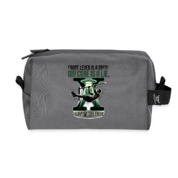 Calisthenics Space - Recycled Toiletry Zip Bag - anthracite - Front