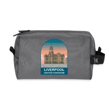 Liverpool UK Vintage-Reiseplakat-Kunst - Recycelte Kulturtasche - Anthrazit - Vorne