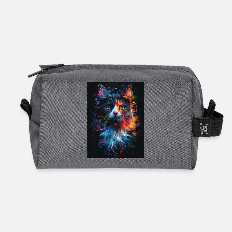 Cat_01 - Recycled Toiletry Zip Bag - anthracite