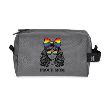 LGBTQ-Pride-Monat – Proud Mom - Recycelte Kulturtasche - Anthrazit - Vorne