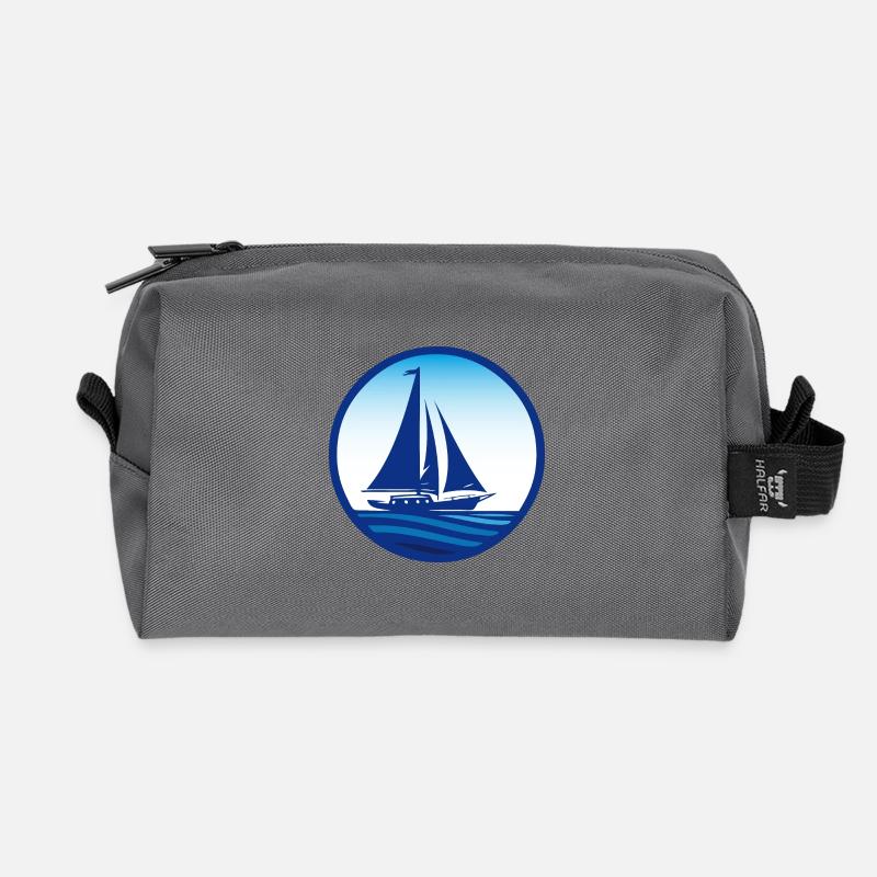 Boat - Recycled Toiletry Zip Bag - anthracite