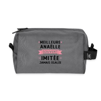 Meilleure Gaëlle souvent imitée jamais égalée - Trousse de toilette en tissu recyclé - anthracite - Devant