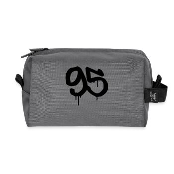 Tag : 95 - Trousse de toilette en tissu recyclé - anthracite - Devant