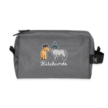 Hütehunde Hunde mit Hut Huetehund - Recycelte Kulturtasche - Anthrazit - Vorne