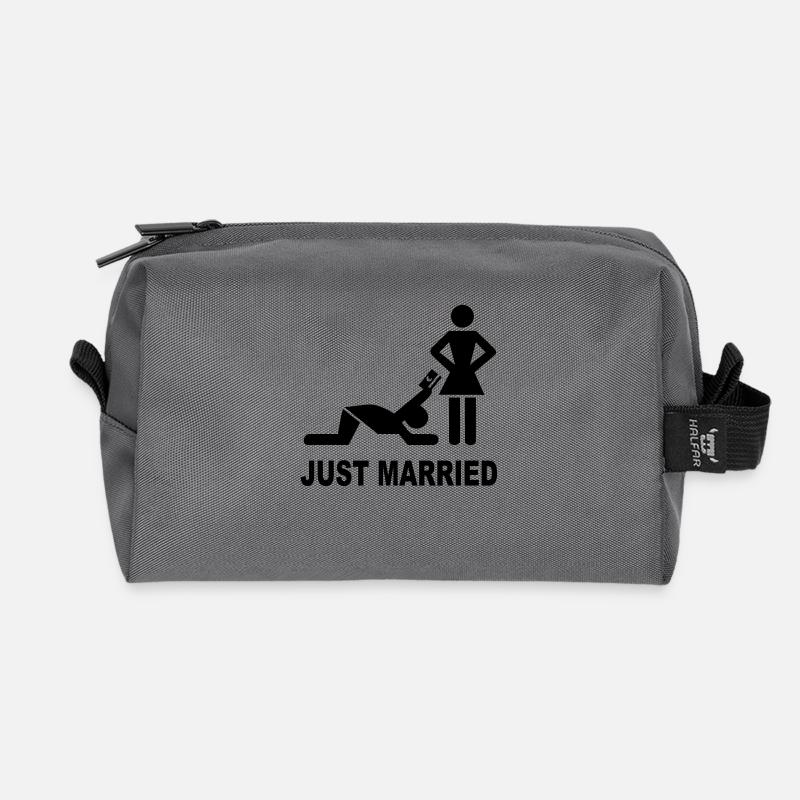 married - Recycelte Kulturtasche - Anthrazit