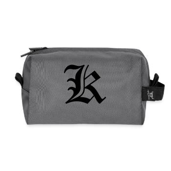 Gothic Letter K_V10 - Recycelte Kulturtasche - Anthrazit - Vorne