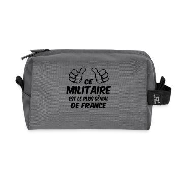 BESTES MILITÄR - Recycelte Kulturtasche - Anthrazit - Vorne
