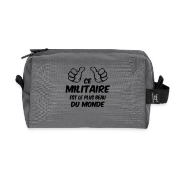 BESTES MILITÄR - Recycelte Kulturtasche - Anthrazit - Vorne