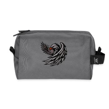 Powerful Eagle - Recycled Toiletry Zip Bag - anthracite - Front