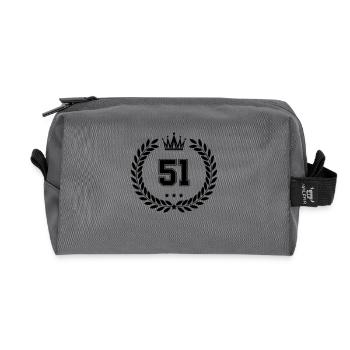 Armoiries 51 - Trousse de toilette en tissu recyclé - anthracite - Devant