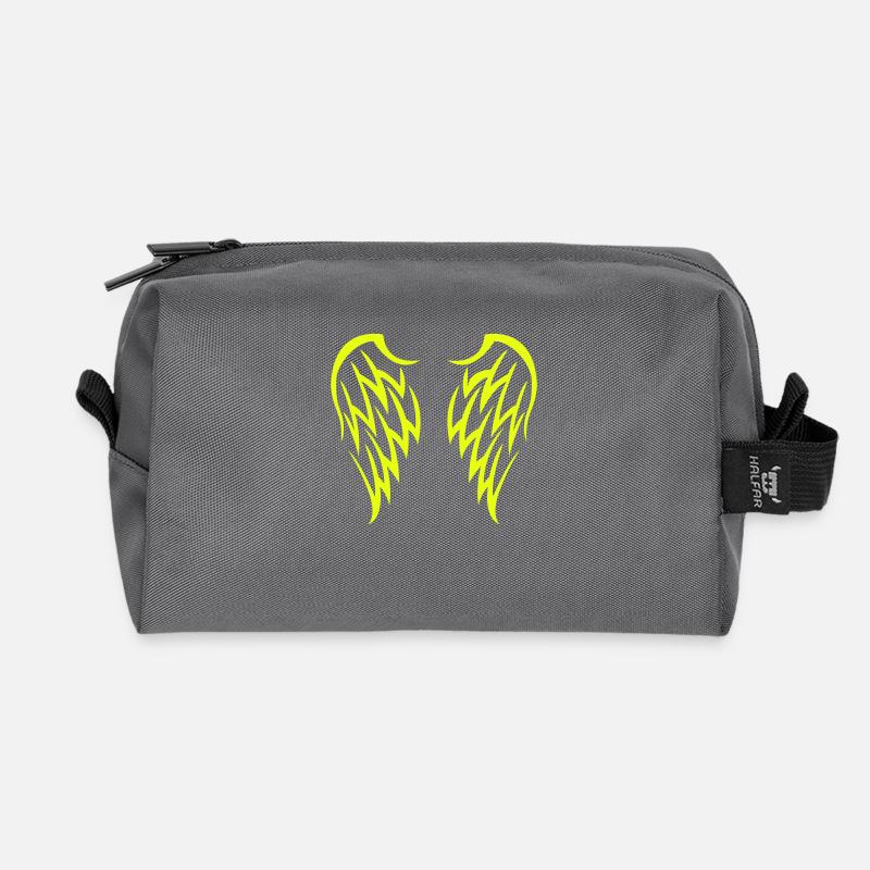Engelsflügel - Recycelte Kulturtasche - Anthrazit