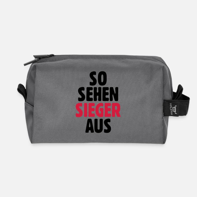 What winners look like - Recycled Toiletry Zip Bag - anthracite