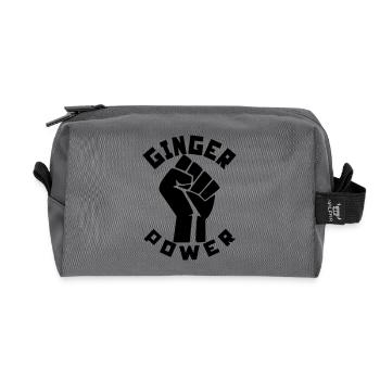 Ginger Power - Recycled Toiletry Zip Bag - anthracite - Front
