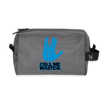Call me Master - Recycelte Kulturtasche - Anthrazit - Vorne