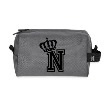 Buchstabe N - Recycelte Kulturtasche - Anthrazit - Vorne