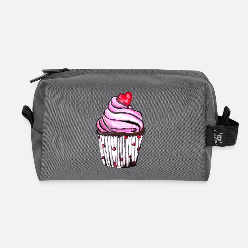 Kuchen - Recycelte Kulturtasche - Anthrazit