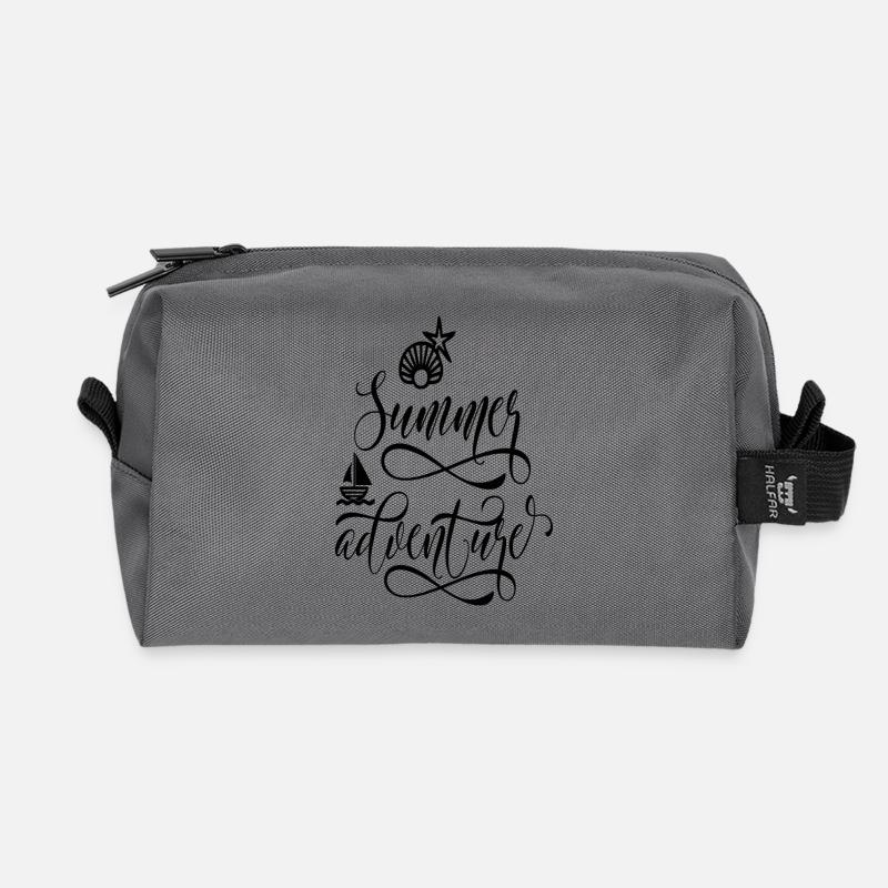 Summer adventure - Recycelte Kulturtasche - Anthrazit