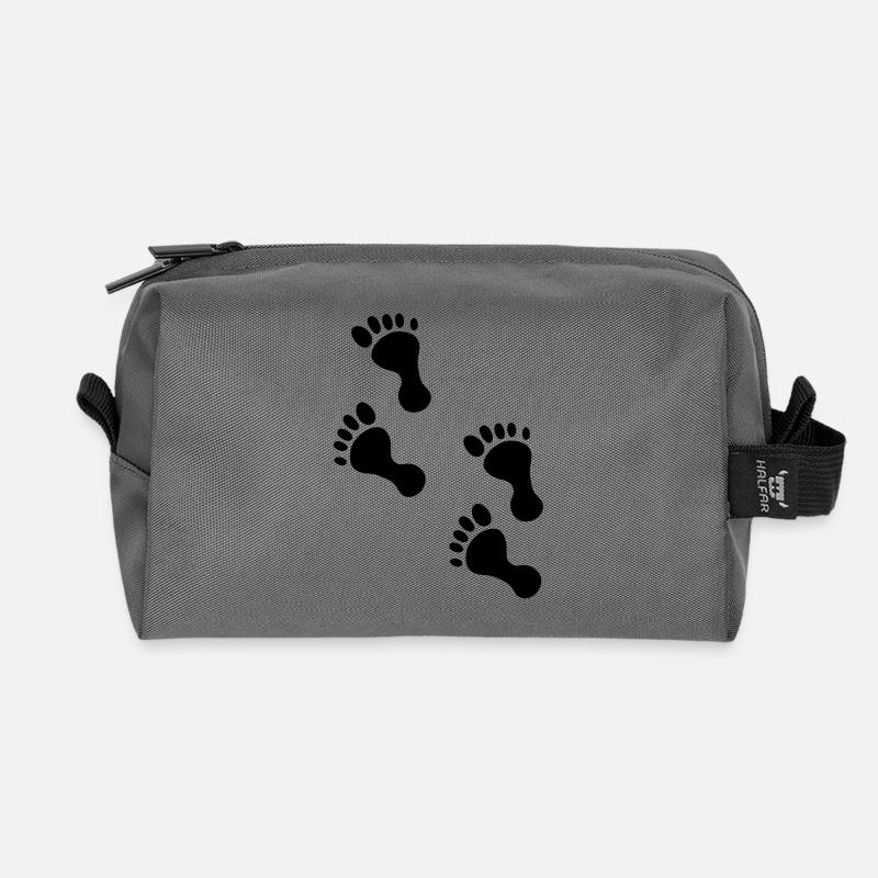 foot - Recycled Toiletry Zip Bag - anthracite