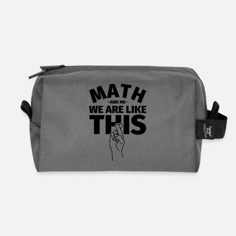 Mathe Geschenk - Recycelte Kulturtasche - Anthrazit
