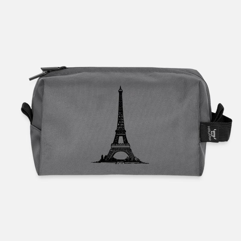 eiffelturm - Recycelte Kulturtasche - Anthrazit