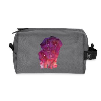 Kids Elephant Wasserfarbe - Recycelte Kulturtasche - Anthrazit - Vorne