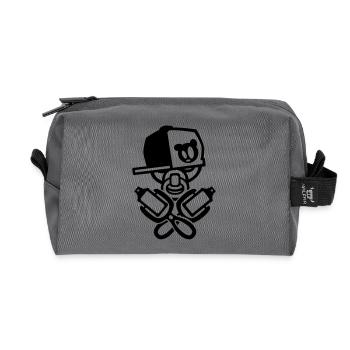 baby graffiti - Recycled Toiletry Zip Bag - anthracite - Front