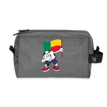 Bénin tamponnant Football - Trousse de toilette en tissu recyclé - anthracite - Devant