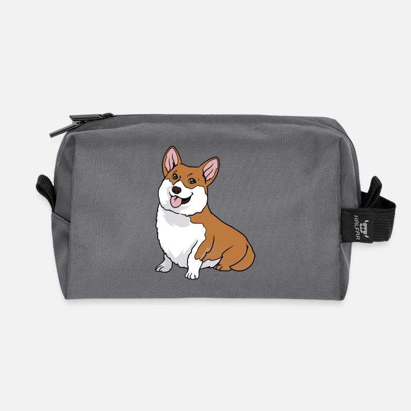 Welsh Corgi Pembroke Cardigan Hund - Recycelte Kulturtasche - Anthrazit