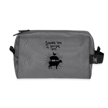 Lecker Fleisch - Recycelte Kulturtasche - Anthrazit - Vorne