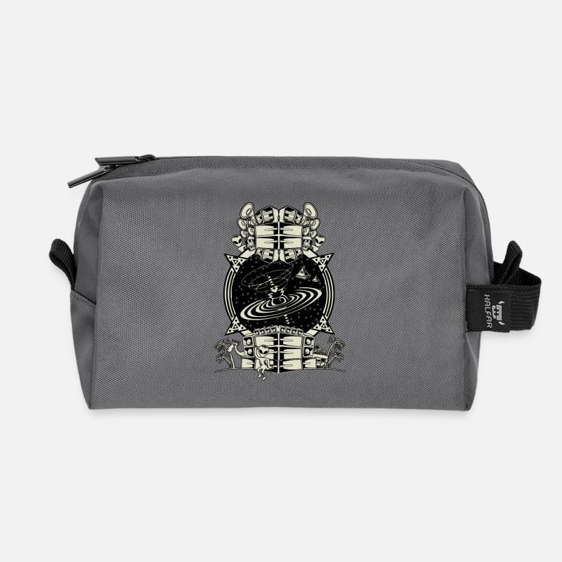 Qwazar Ton LOGO - Recycelte Kulturtasche - Anthrazit