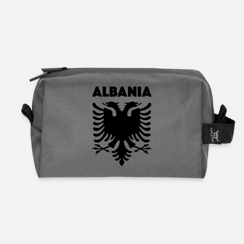 Albania schwarz - Recycelte Kulturtasche - Anthrazit