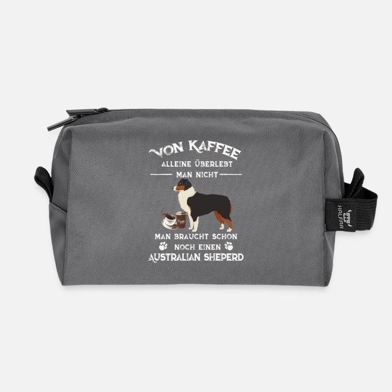 Australian Sheperd - Recycelte Kulturtasche - Anthrazit