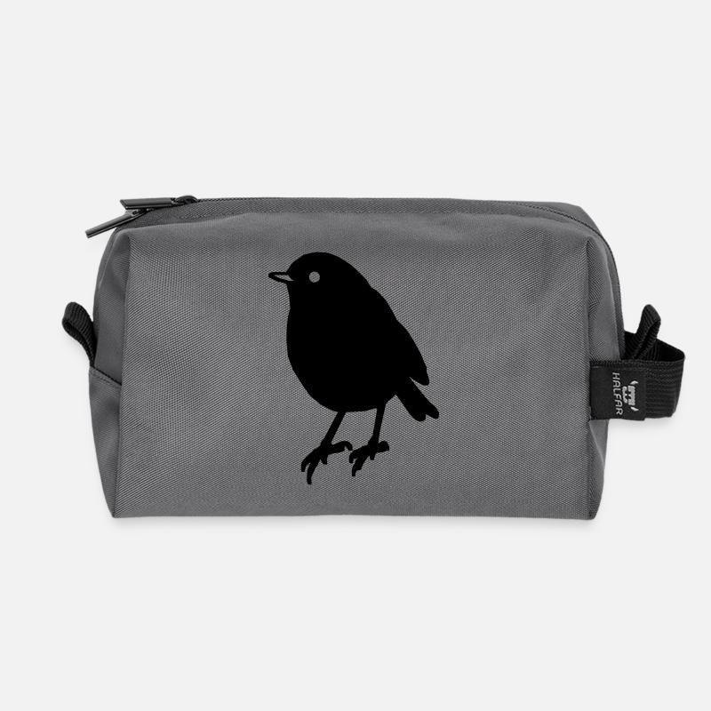 Vogel Bird Geschenk Geschenkidee - Recycelte Kulturtasche - Anthrazit